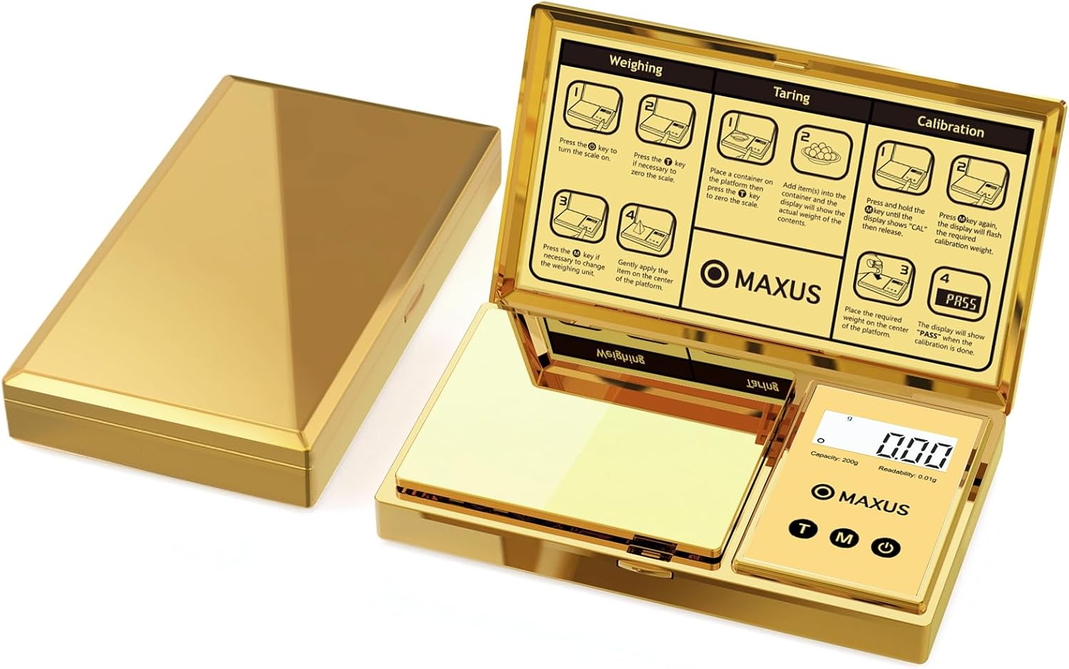 Digital Gram Scale 200g x 0.01g Gold